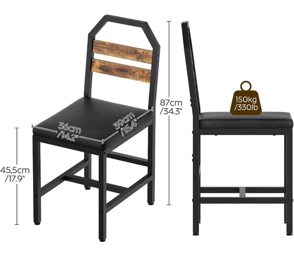 Dining Chairs Set of 4, Kitchen Chairs with Back Support - photo 5