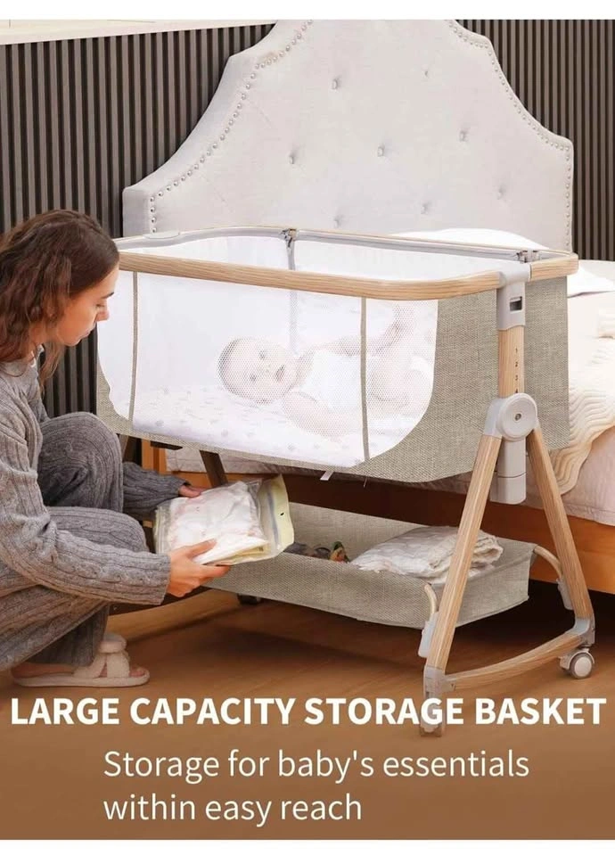 Baby Bassinet Bedside Sleeper with Sheets & Mattress - photo 2