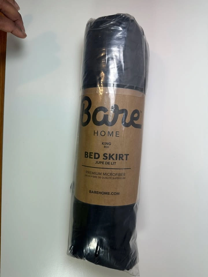 King Size Bed Skirt - BRAND NEW - Microfibre, Black - photo 2