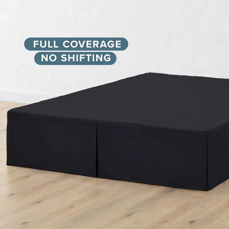 King Size Bed Skirt - BRAND NEW - Microfibre, Black - photo 3