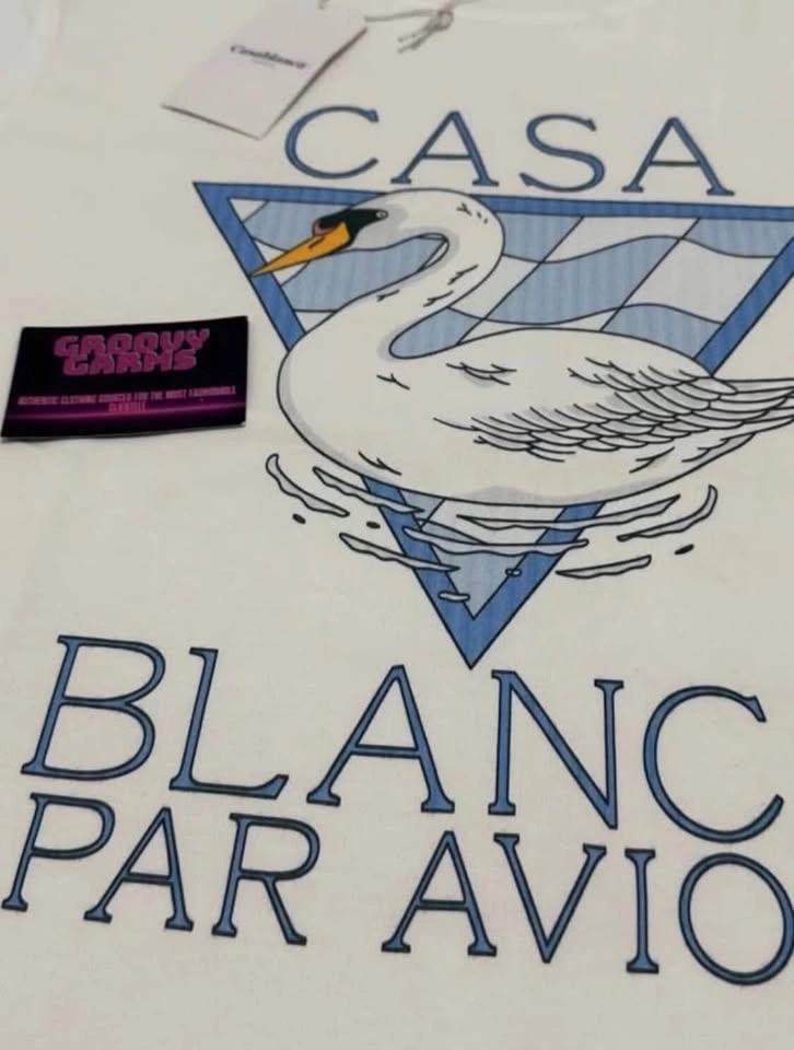 Casablanca Swan Oversized T-Shirt - photo 2