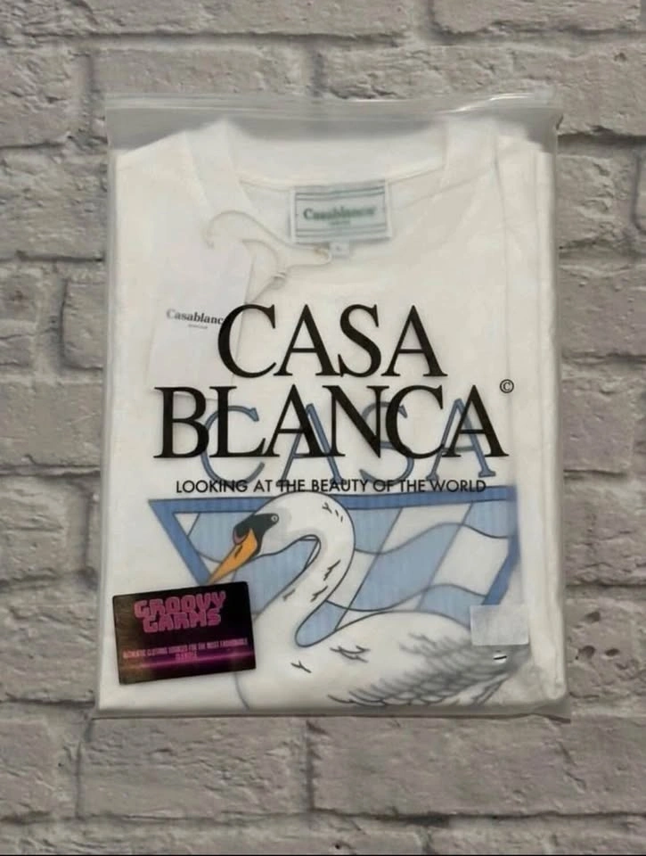 Casablanca Swan Oversized T-Shirt - photo 3