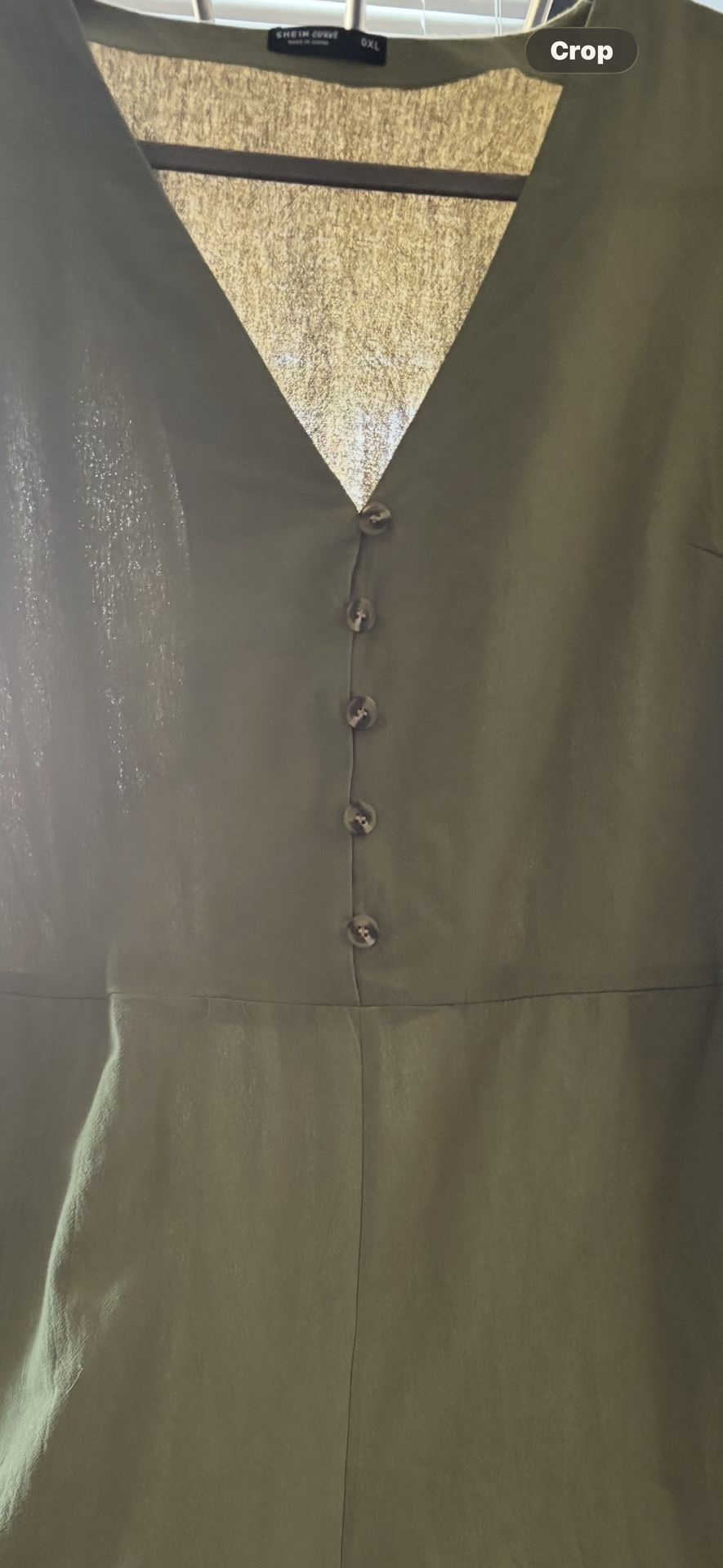 SHEIN Curve Army Green Button-Front Jumpsuit - OXL Curve (Never - photo 4