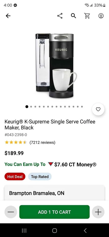 Keurig K Supreme Coffee Machine