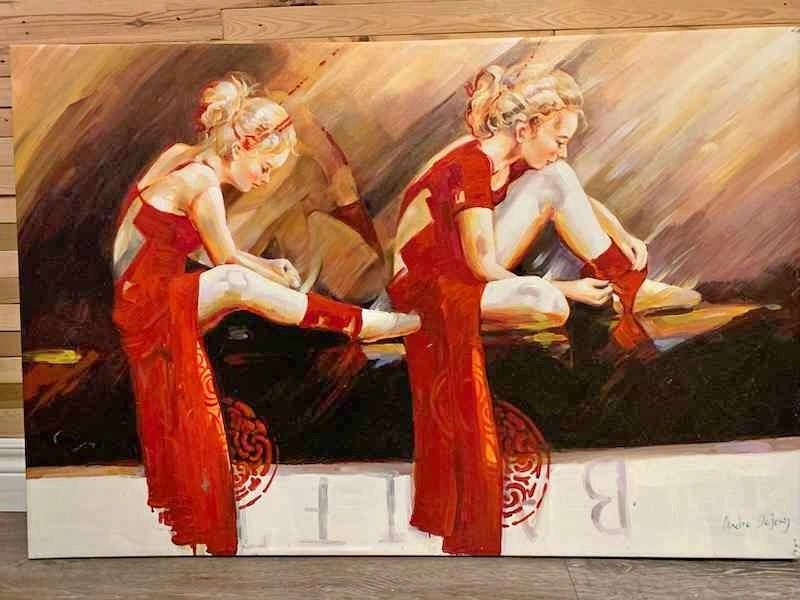 Two ballerinas painting