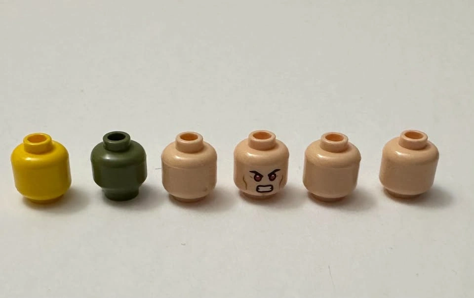 Lego Lot of 6 Heads Parts & Pieces Minifigure - photo 2