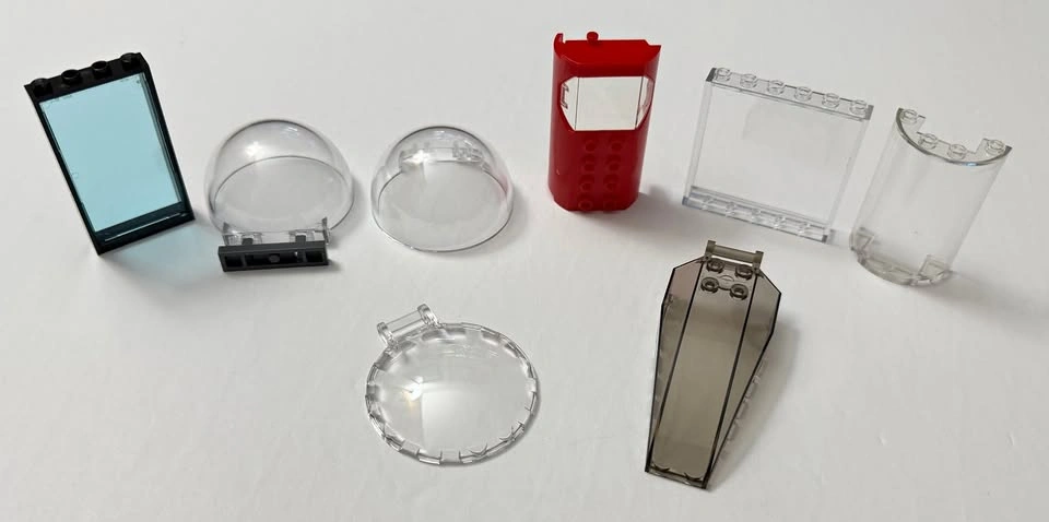 LEGO Lot Of 8 Translucent Clear Bubble Round Windscreen Spaceshi