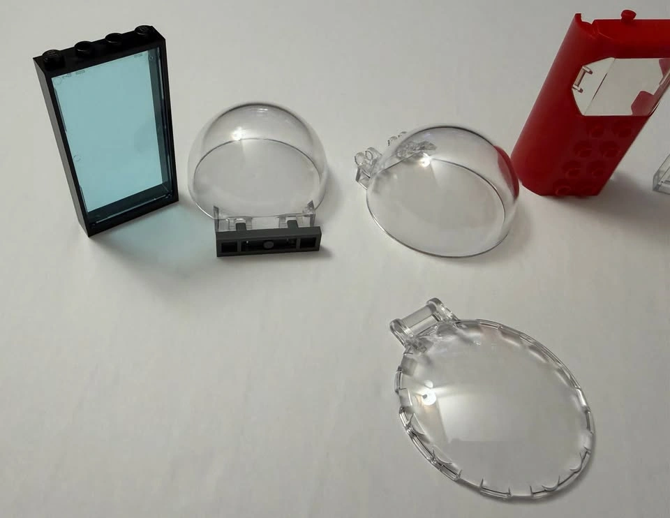 LEGO Lot Of 8 Translucent Clear Bubble Round Windscreen Spaceshi - photo 2