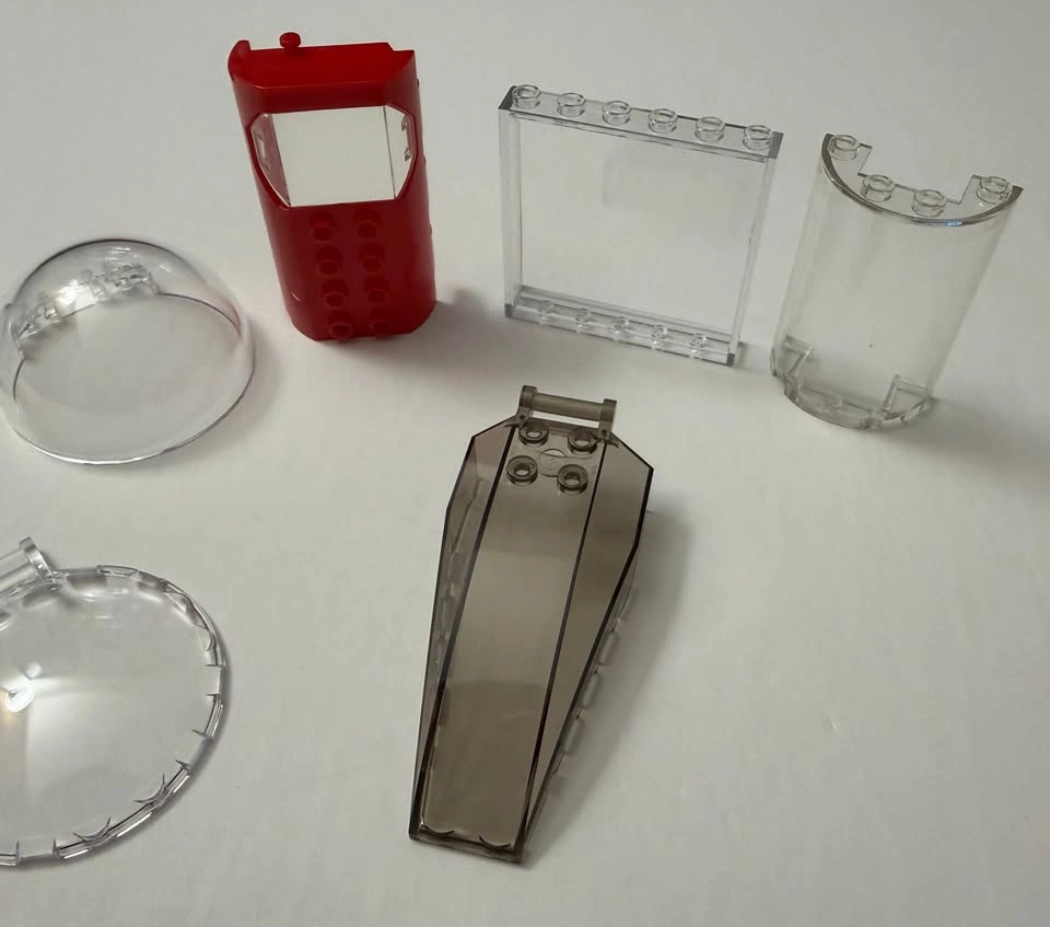 LEGO Lot Of 8 Translucent Clear Bubble Round Windscreen Spaceshi - photo 3