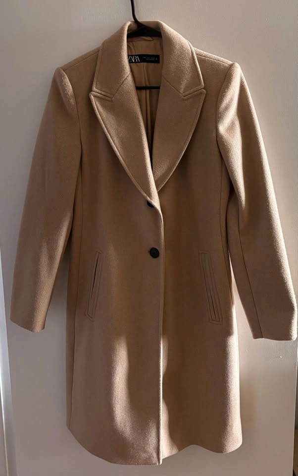 Women's Zara Soft Coat Size S Taupe Brown New Without Tags - photo 2