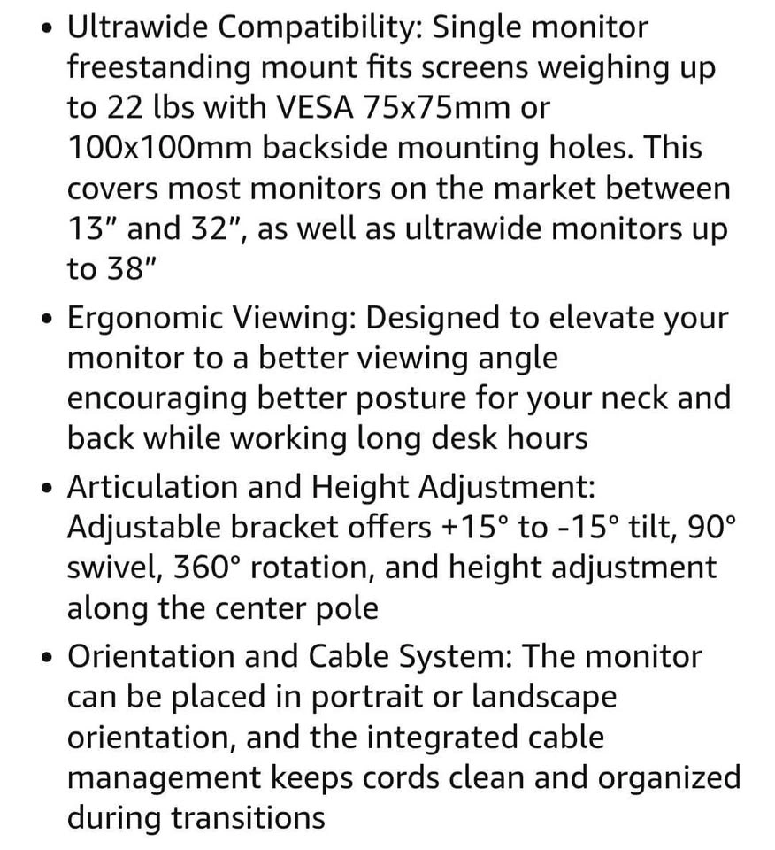 VIVO Single Monitor Desk Stand - photo 5