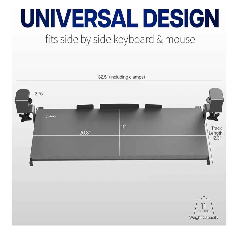Clamp on sliding keyboard tray - photo 5
