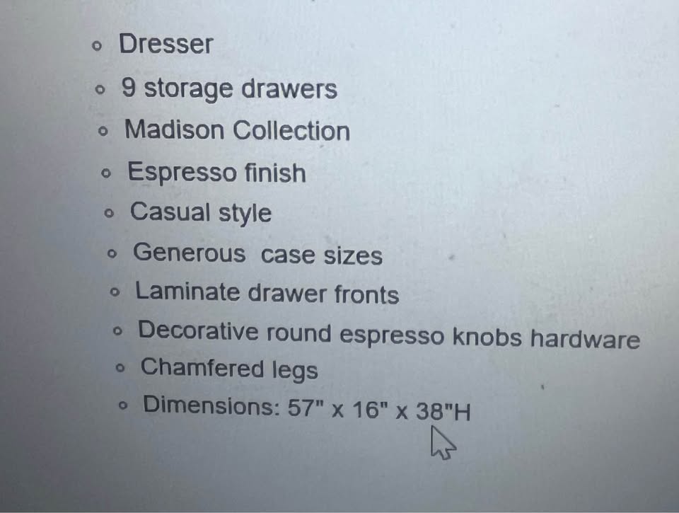 Dark brown wood dresser - photo 2
