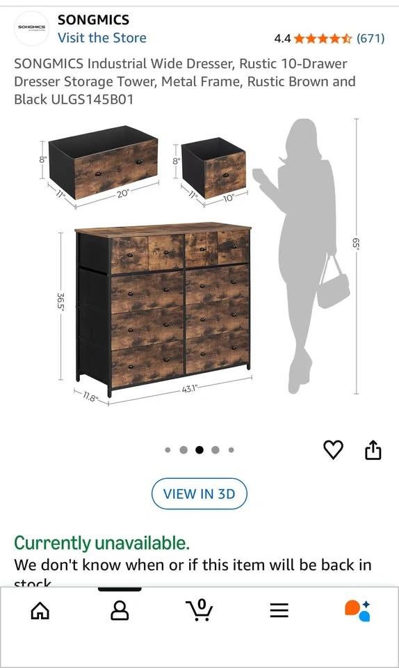 Clothes Organizer Storage Unit, 10 FABRIC Drawers - photo 4