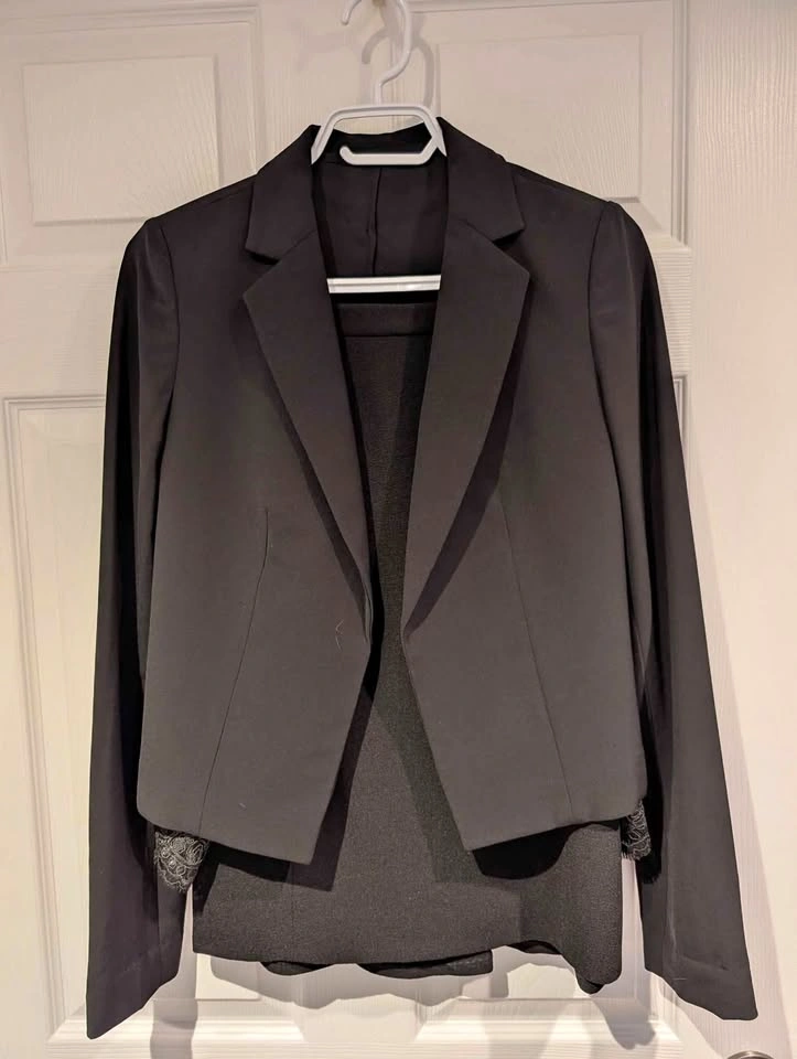 Black skirt suit size 2