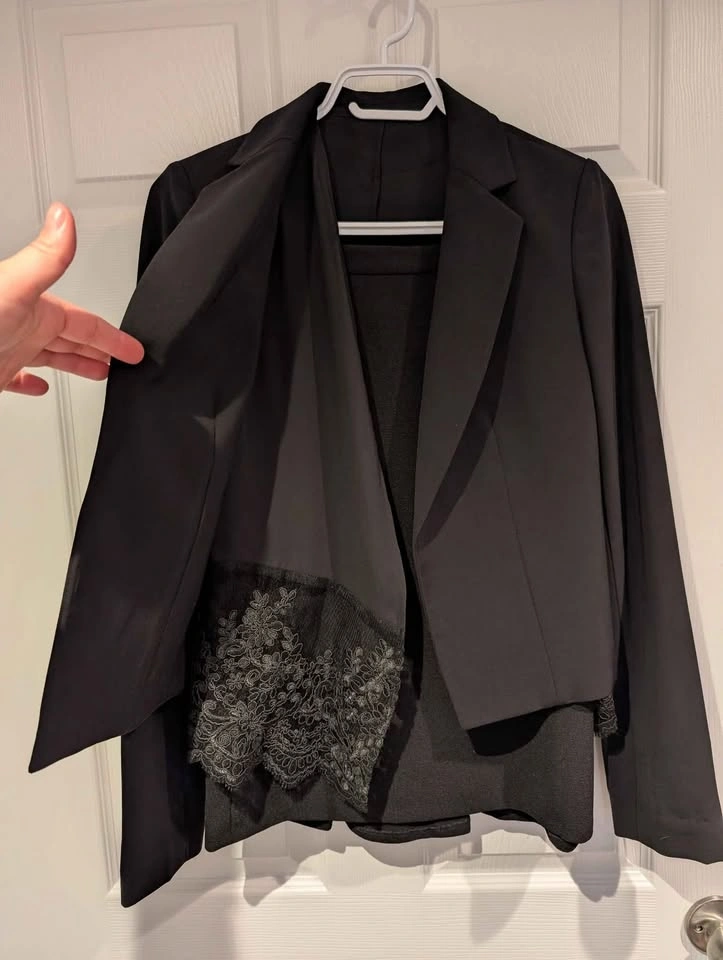Black skirt suit size 2 - photo 2