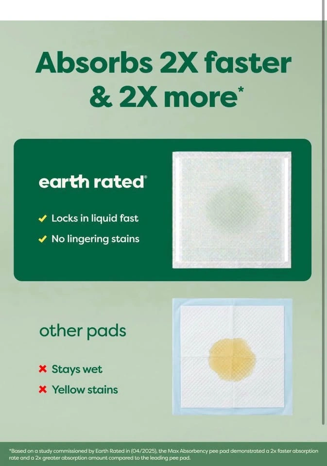 UNOPENED Earth Rated 3XL Pee Pads 24 Count - 36x36 - photo 5
