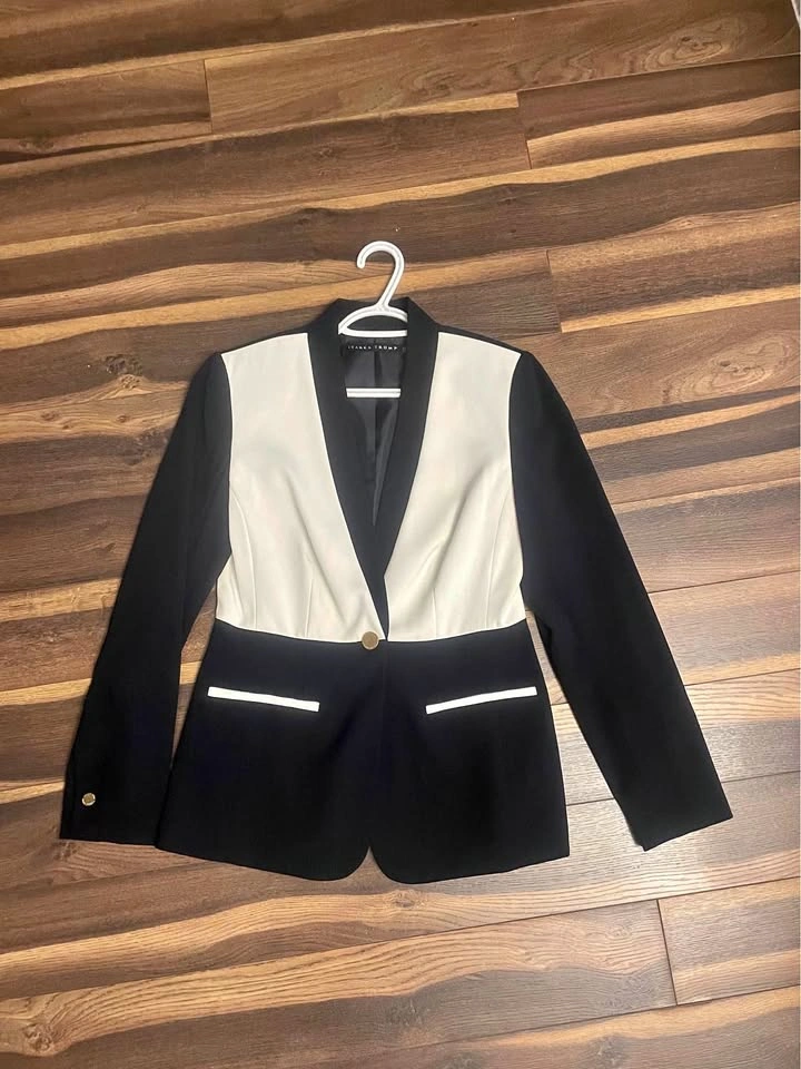 Ivanka Trump Blazer Jacket - Deep Navy & White