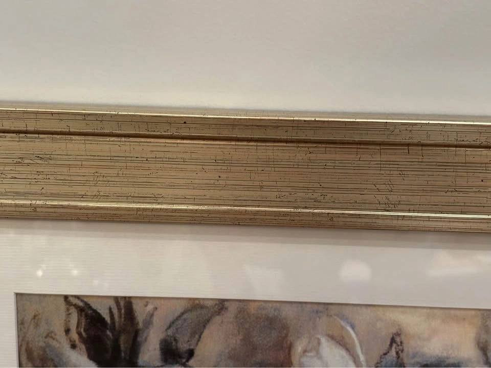 White Roses in Bronze Frame Wall Art - photo 3