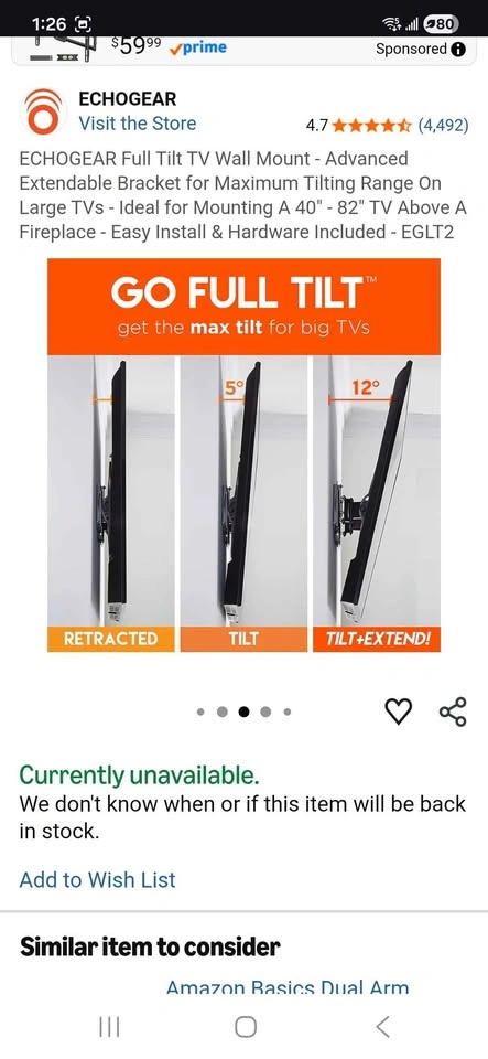 Tilt TV Wall Mount - photo 4
