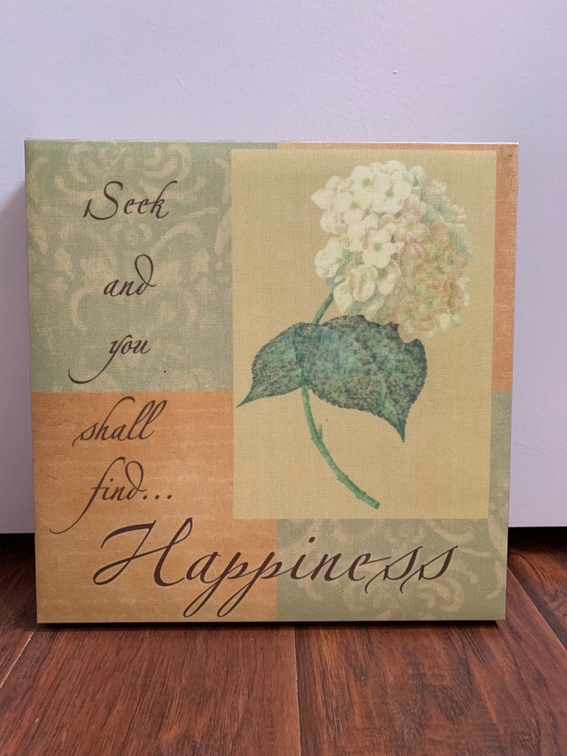 Canvas Art - White Flower, Peacock, Positive Message - photo 4