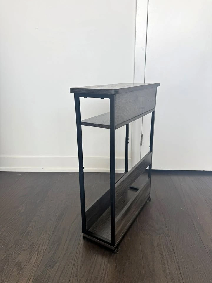 Side Table with magazine storage - Wood & Metal
