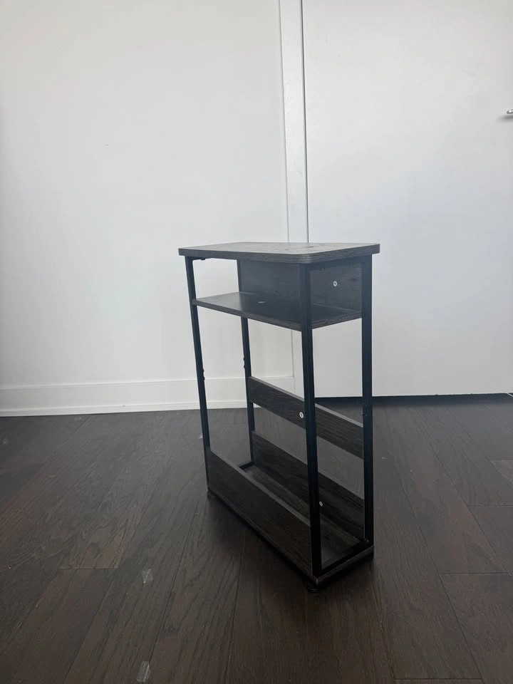 Side Table with magazine storage - Wood & Metal - photo 2
