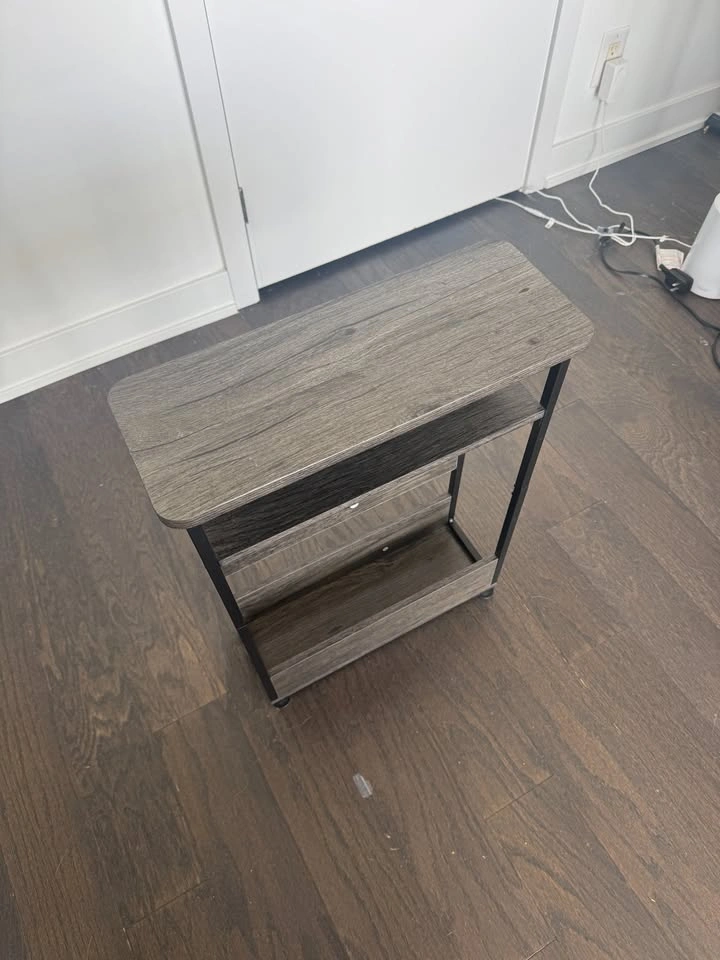 Side Table with magazine storage - Wood & Metal - photo 3