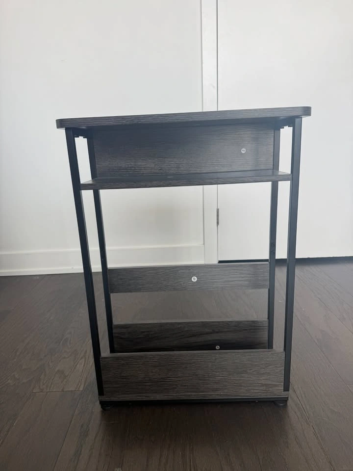 Side Table with magazine storage - Wood & Metal - photo 4