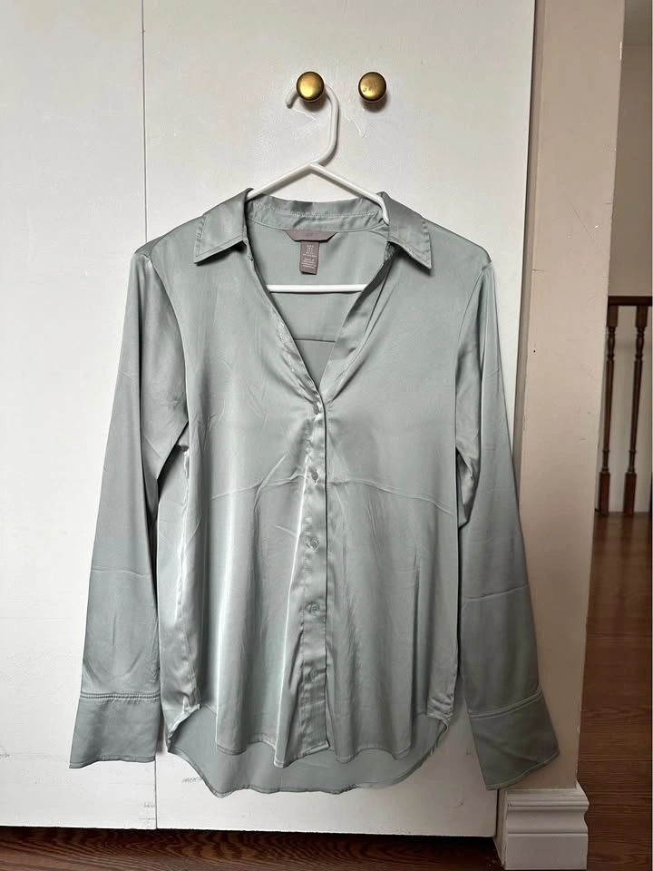 H&M Satin Button-Up Blouse