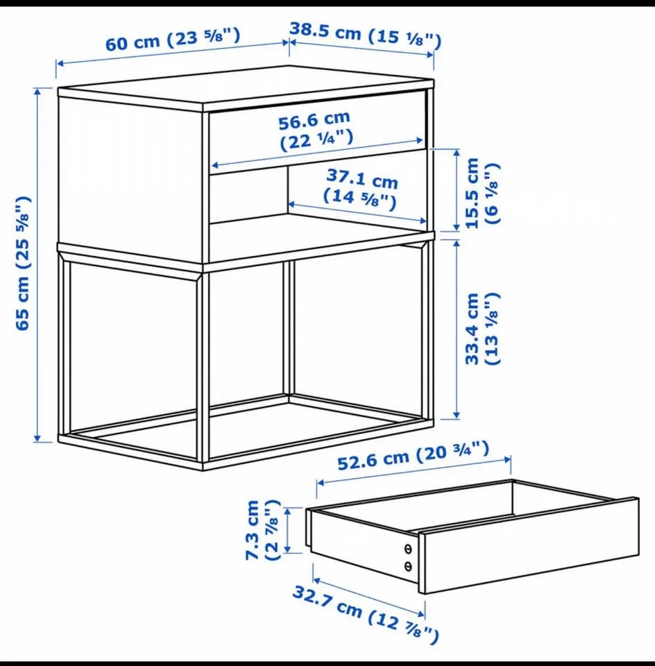 Modern IKEA Black Nightstands – Set of 2 image indicator(7)