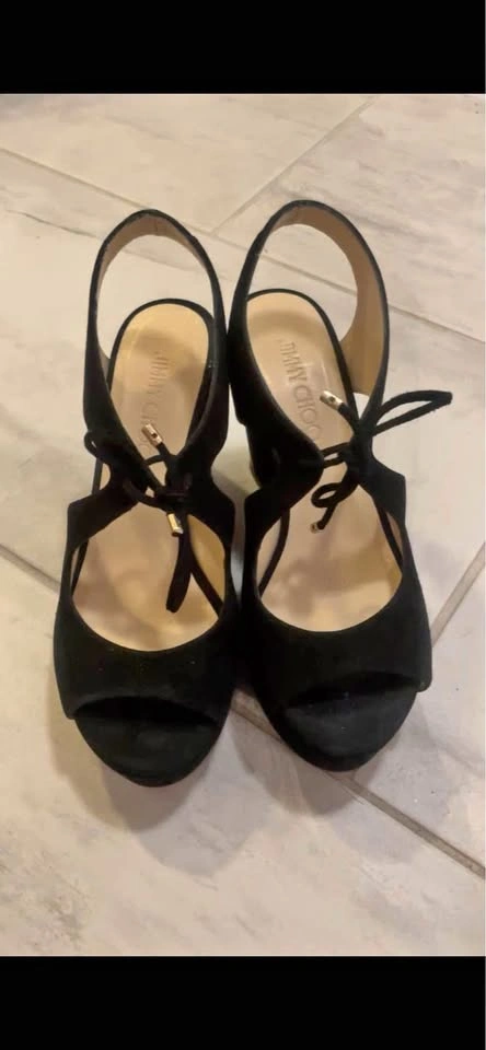 Authentic Jimmy Choo Wedge Heels - Size 37.5 (6.5-7)