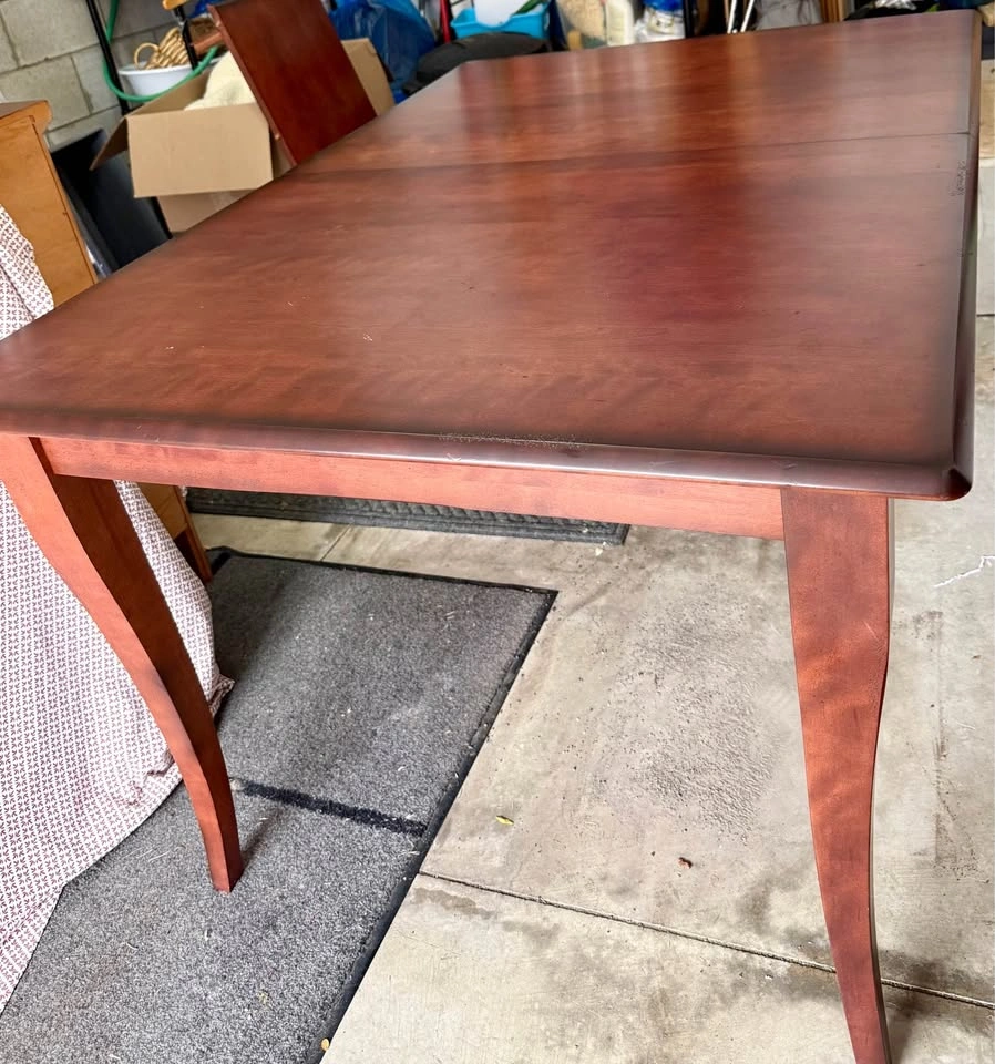 Dark Wood Extendable Dining Table - photo 2
