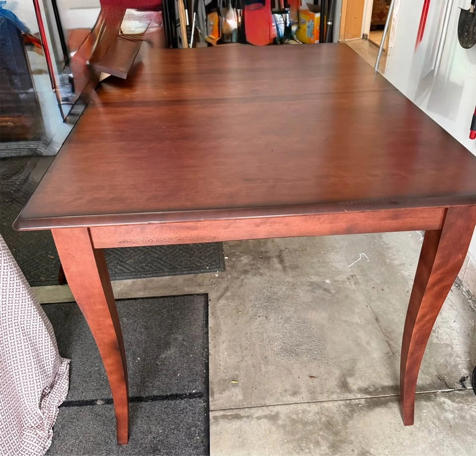 Dark Wood Extendable Dining Table - photo 4