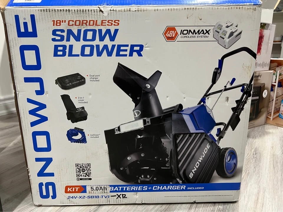Snow Joe 48V Cordless Snow Blower (2x 5.0Ah Batteries) - photo 2