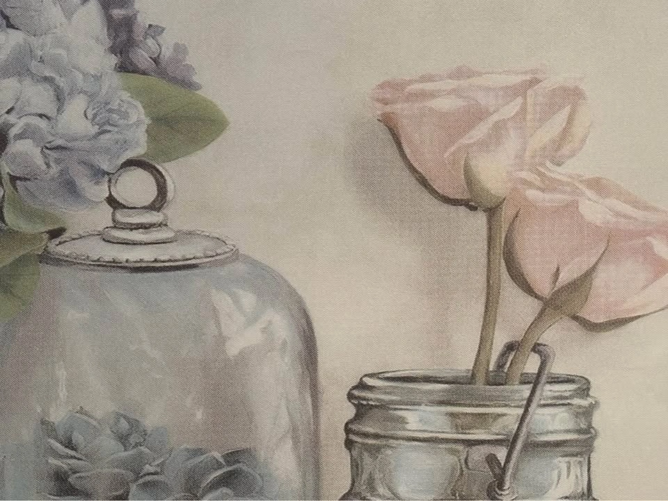 Peonies in Vases Canvas Art 55" w x 23" h - photo 3