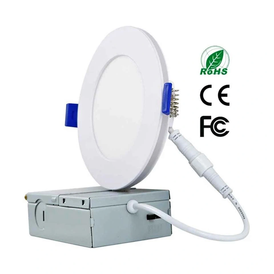 New Slim LED Potlight 4in Round w/ J-Box 5CCT