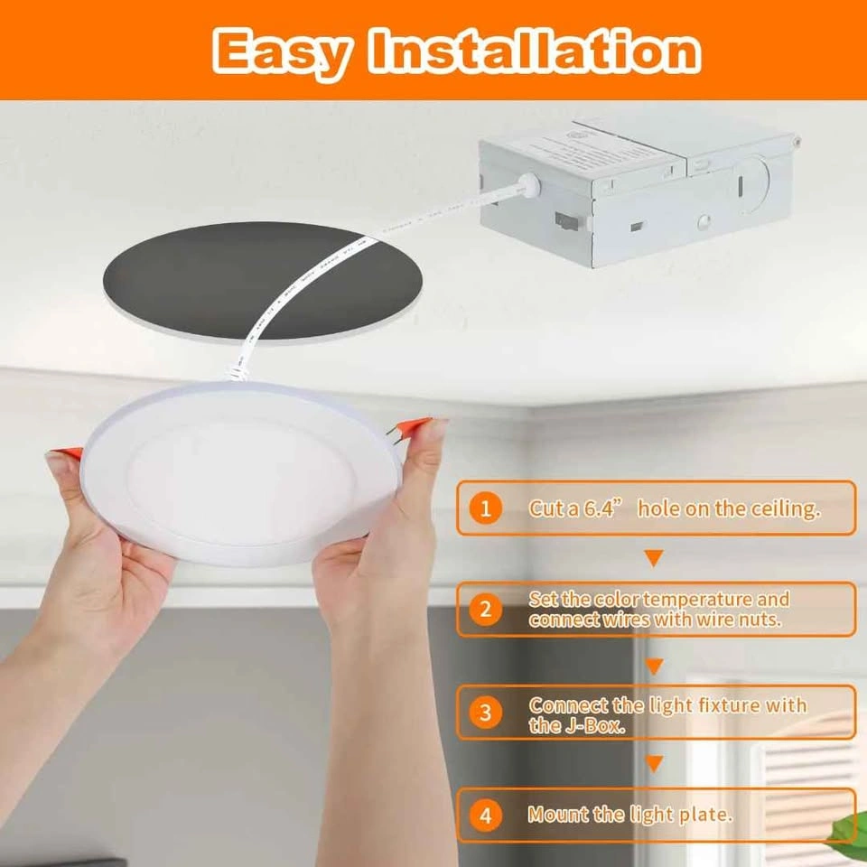 New Slim LED Potlight 4in Round w/ J-Box 5CCT - photo 3