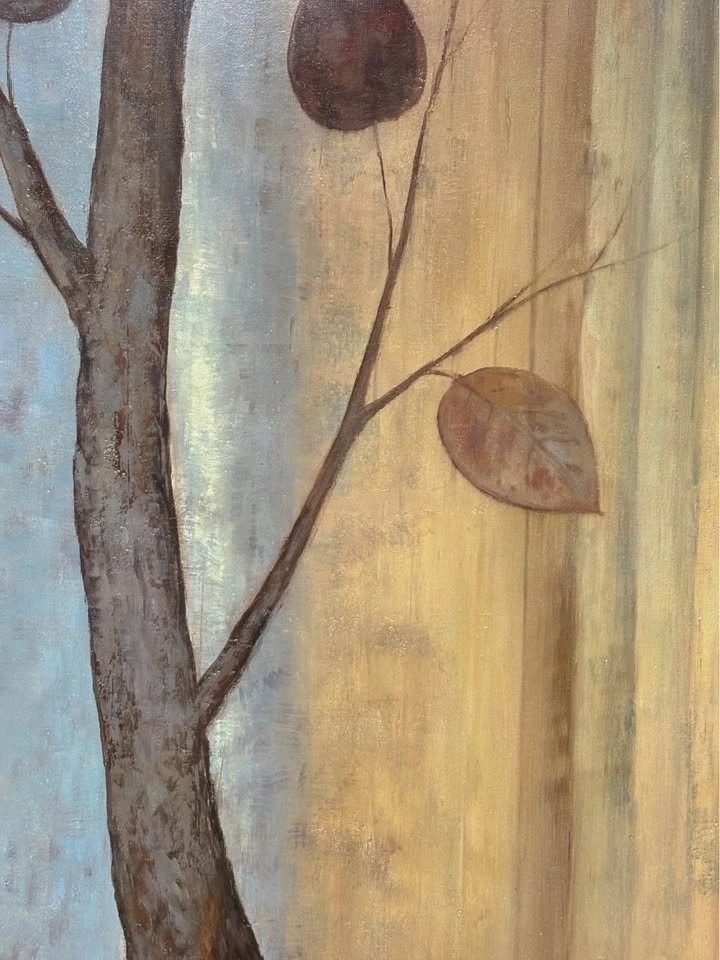 Pretty tree trunks with colourful turquoise background inset wit - photo 2