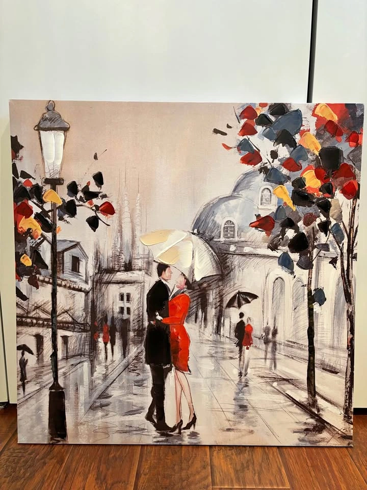 Lovely Embellished Autumn Scene with Couple