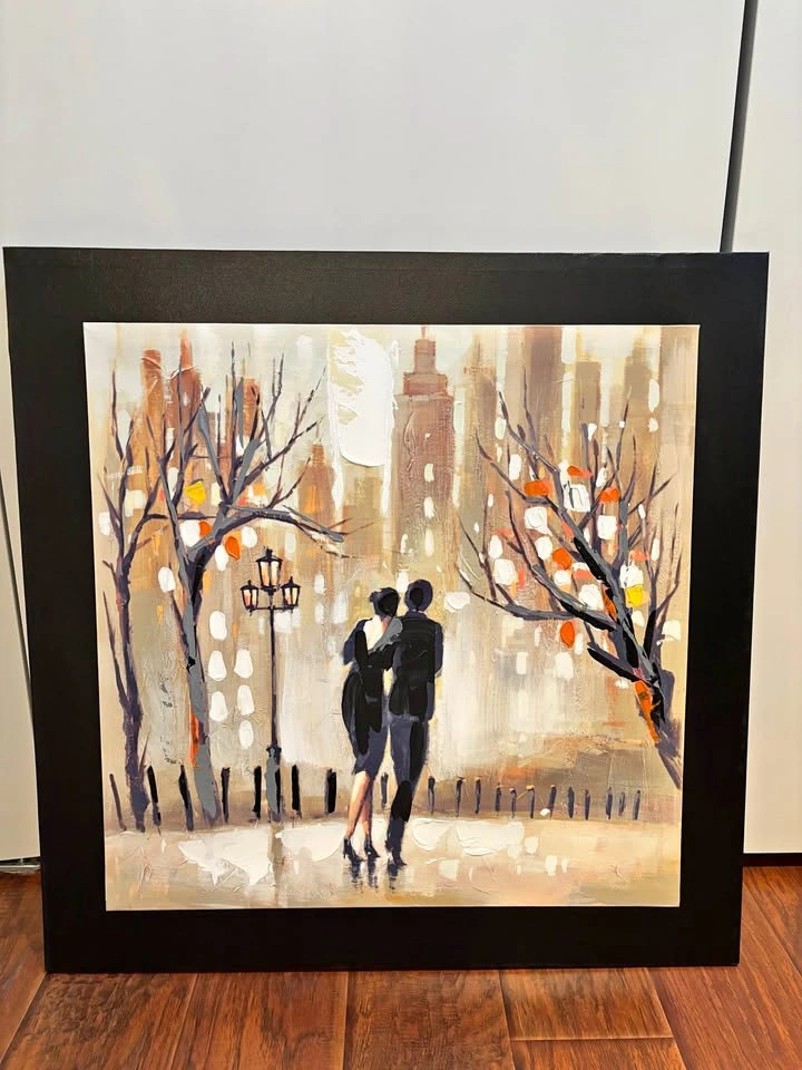 Canvas Art: Beautiful Embellished Autumn City Scene