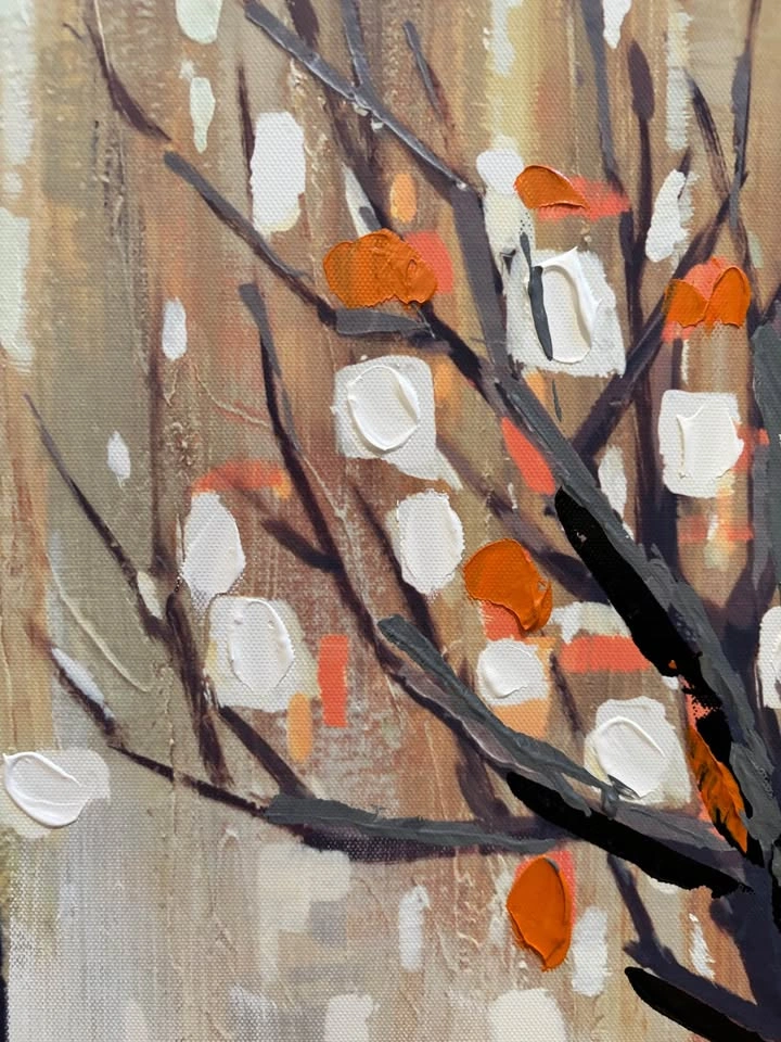 Canvas Art: Beautiful Embellished Autumn City Scene - photo 3