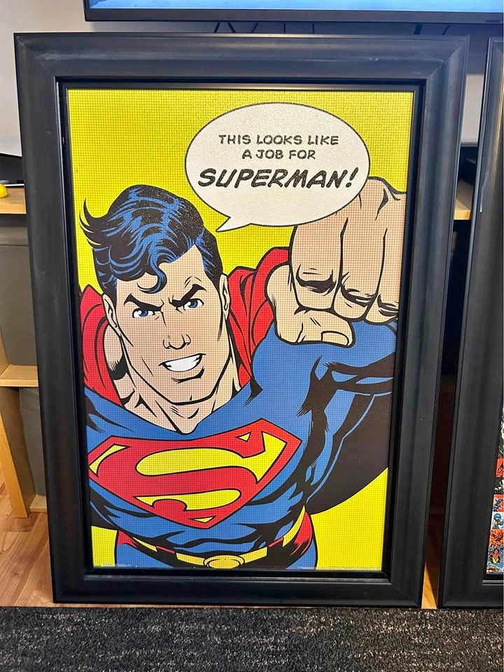 Superman & Spider-Man Themed Artwork - Set of 2