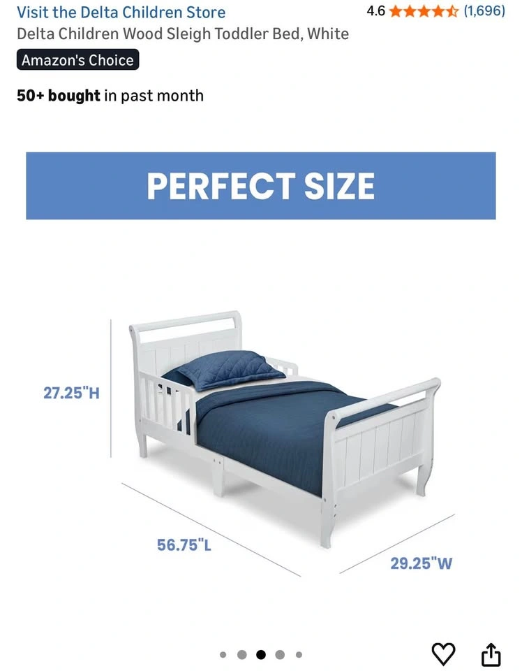Toddler bed with Mattress and bed rail - photo 2