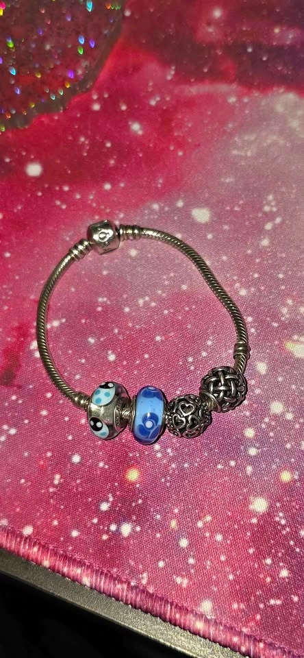 Pandora bracelet with charms