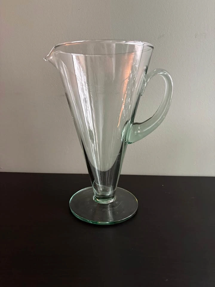 Vintage Glass Pitcher & Martini Glass Set (7 Pieces) - photo 2