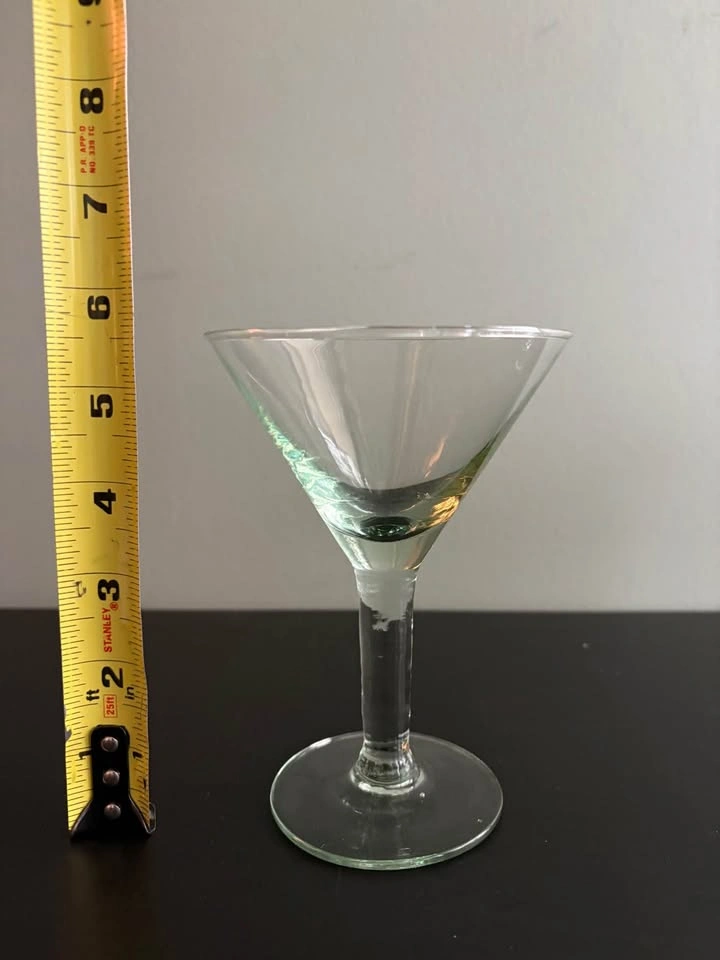 Vintage Glass Pitcher & Martini Glass Set (7 Pieces) - photo 5