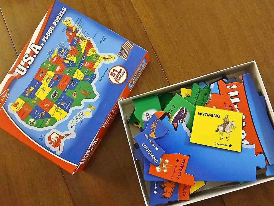 USA Floor Puzzle - Melissa & Doug, 51 Jumbo Pieces
