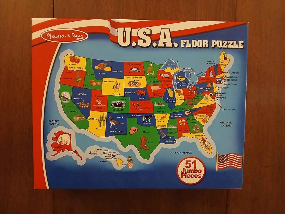 USA Floor Puzzle - Melissa & Doug, 51 Jumbo Pieces - photo 2