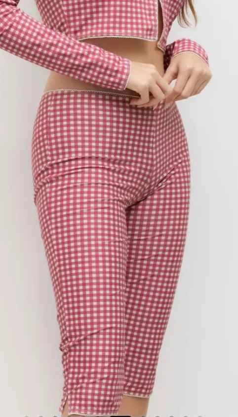Cider Low Rise Gingham Capri Leggings XS - photo 4